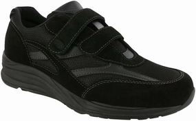 JV - Black Mesh SAS comfort walking shoes with supportive build