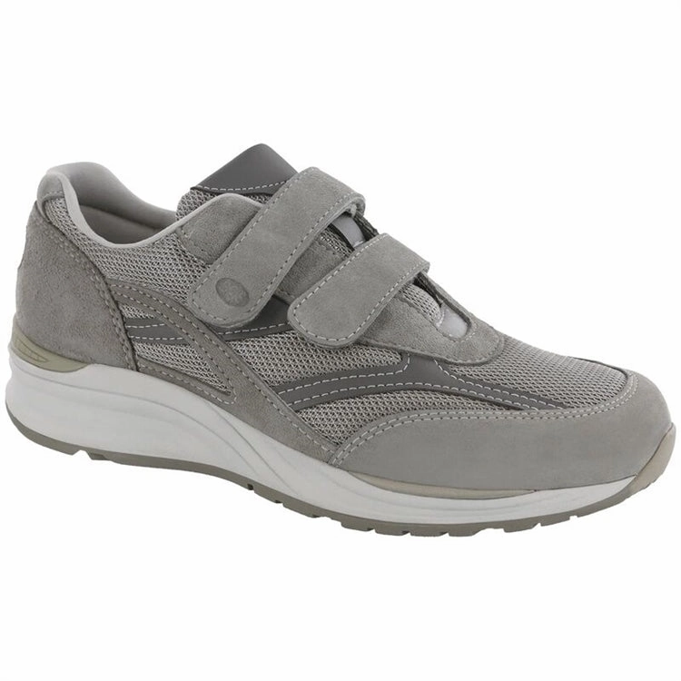 JV - Gray Mesh SAS comfort walking shoes with supportive build