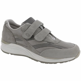 JV - Gray Mesh SAS comfort walking shoes with supportive build