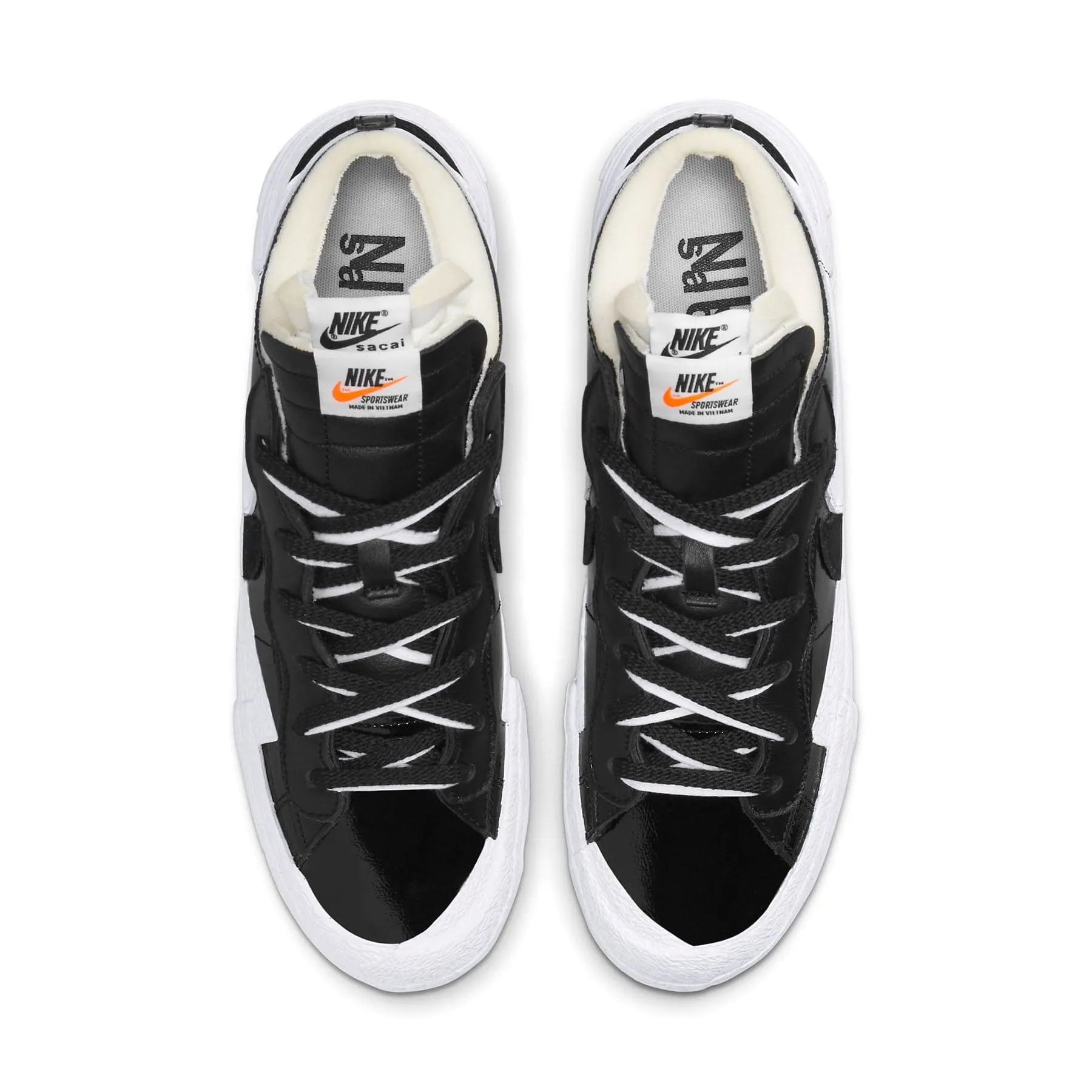 Kaws x sacai x Nike Blazer Low 'Black Patent' Sacai collaboration