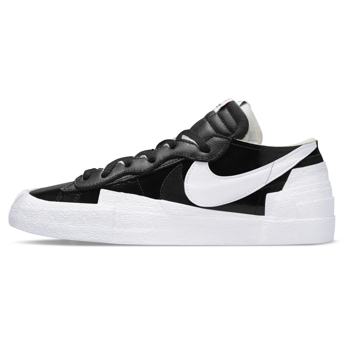 Kaws x sacai x Nike Blazer Low 'Black Patent' nike sacai collaboration stylish sneakers