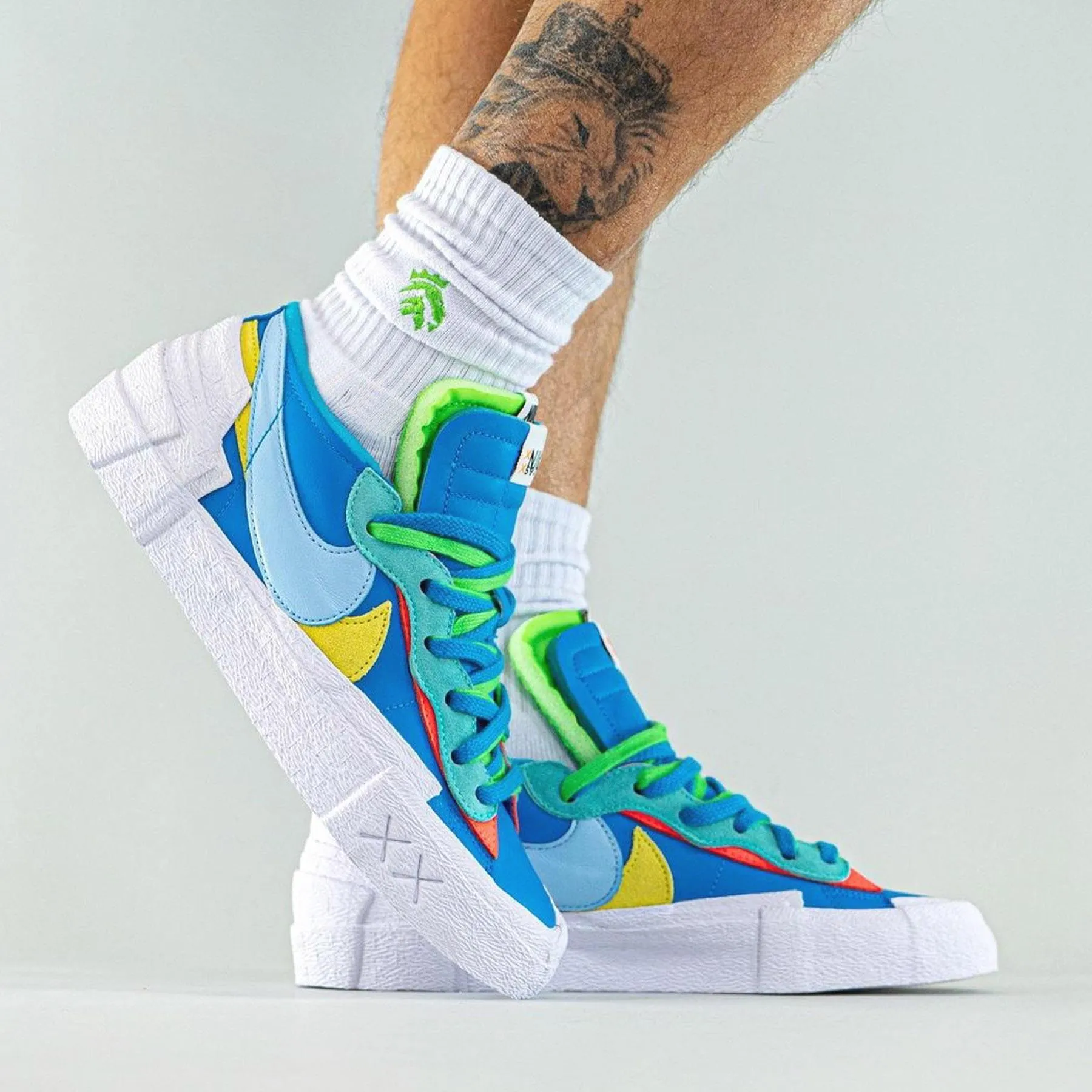 KAWS x sacai x Nike Blazer Low Neptune Blue Sacai collaboration