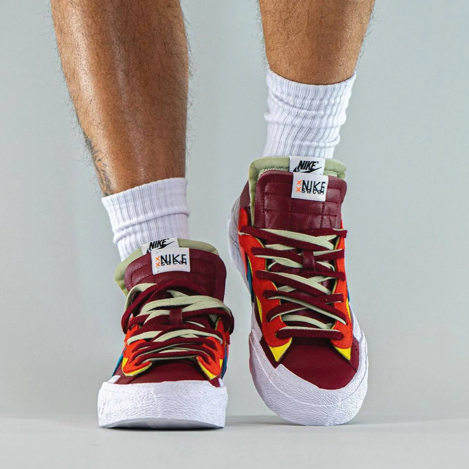 KAWS x sacai x Nike Blazer Low Team Red Sacai collaboration