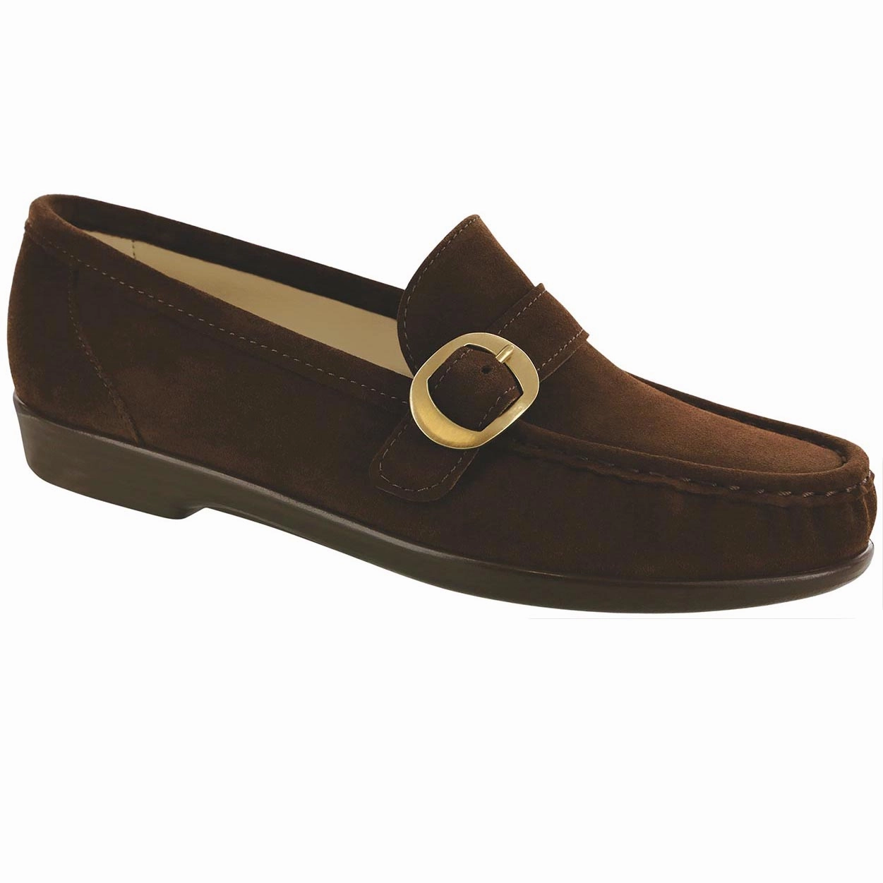 Lara - Brown Suede SAS comfort walking shoes with supportive build