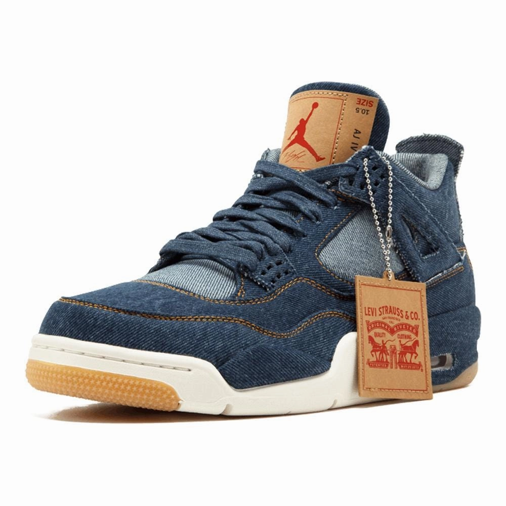 Levis x Air Jordan 4 Retro "Navy" Air Jordan 4 retro basketball sneakers