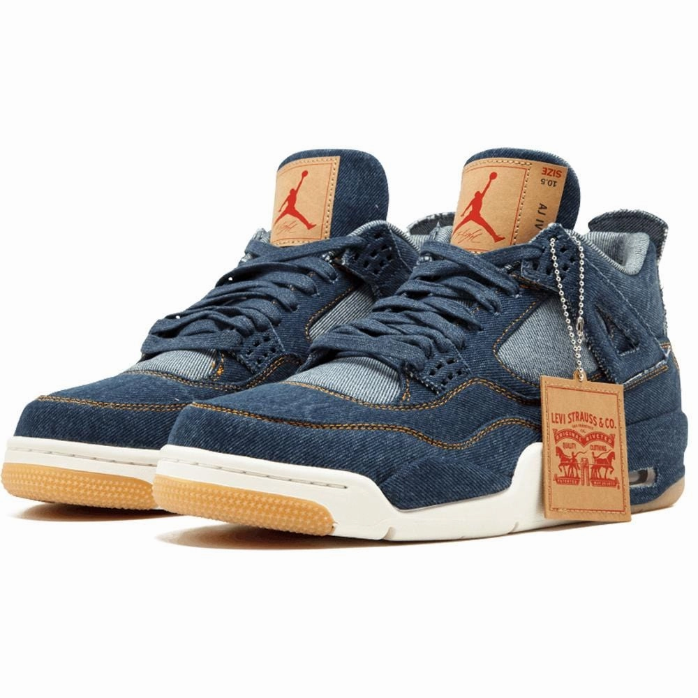 Levis x Air Jordan 4 Retro "Navy" Air Jordan 4 retro basketball sneakers