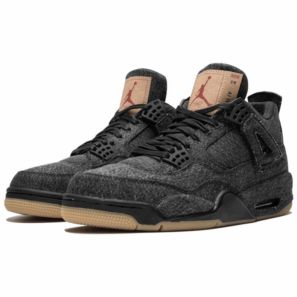 Levis x Nike Air Jordan 4 Black Air Jordan 4 retro basketball sneakers