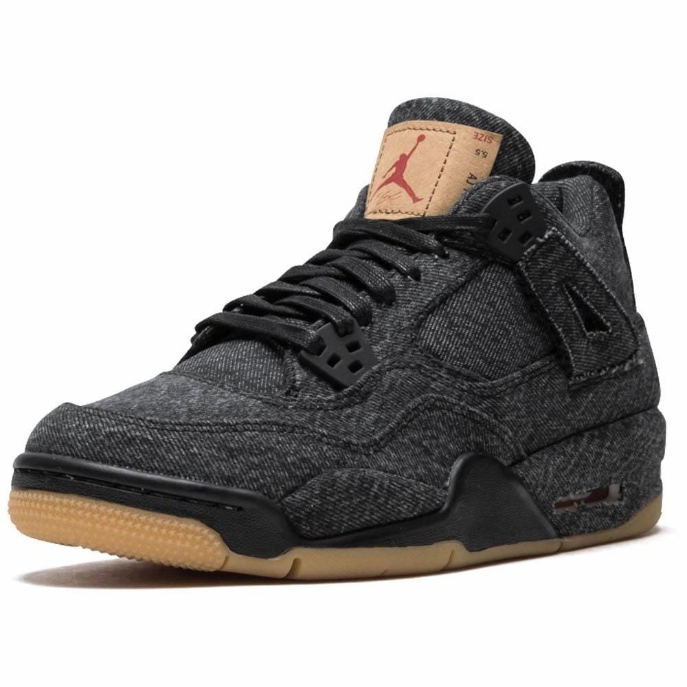 Levis x Nike Air Jordan 4 GS Black Air Jordan 4 retro basketball sneakers