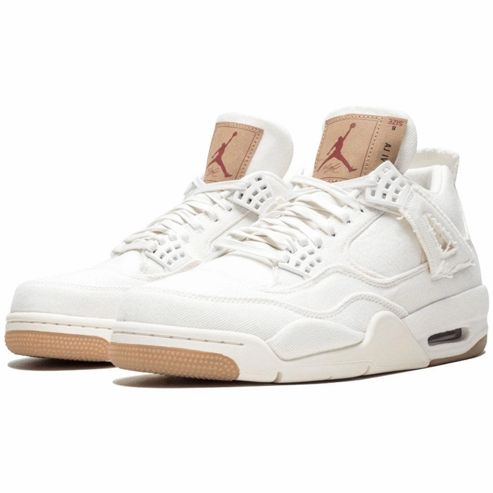 Levis x Nike Air Jordan 4 White Air Jordan 4 retro basketball sneakers