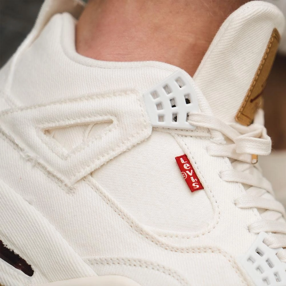 Levis x Nike Air Jordan 4 White Air Jordan 4 retro basketball sneakers