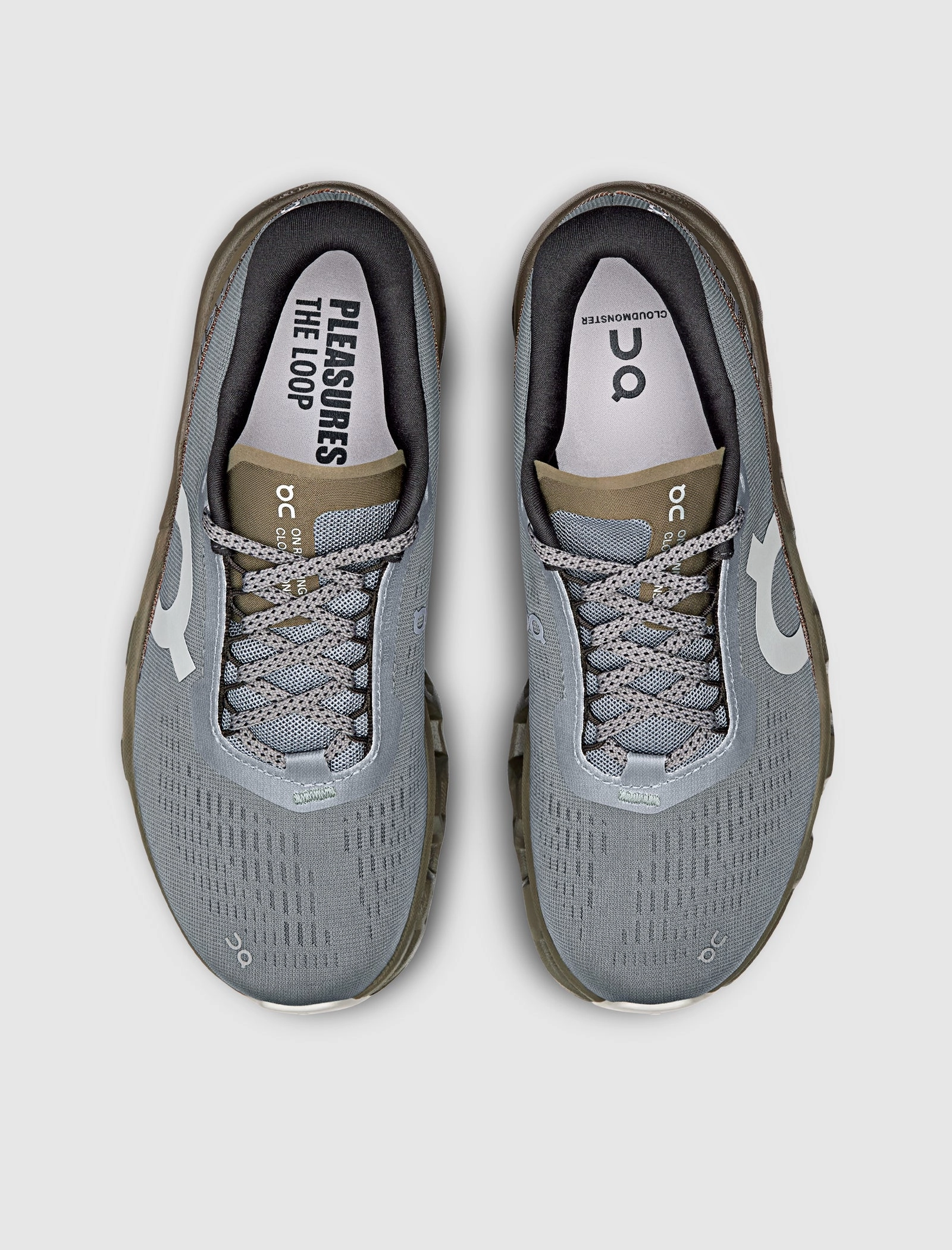 LOOP X PLEASURES X CLOUDMONSTER 2 "MIST/OLIVE" On Running Models