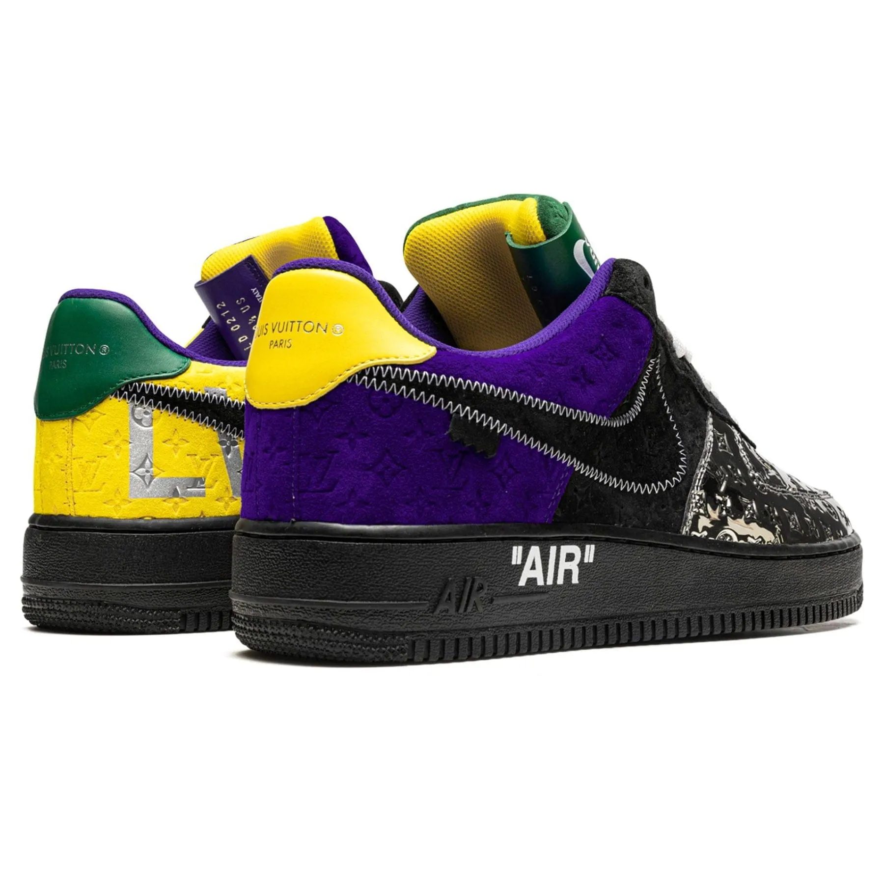 Louis Vuitton Nike Air Force 1 Low By Virgil Abloh Black Metallic Silver Nike Air Force 1 low-top sneakers