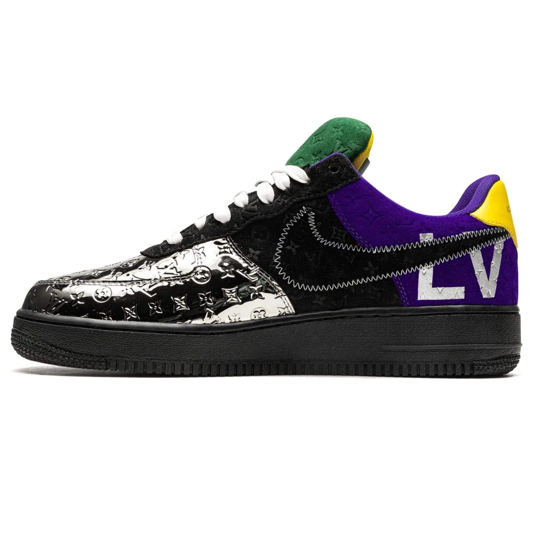 Louis Vuitton Nike Air Force 1 Low By Virgil Abloh Black Metallic Silver Nike Air Force 1 low-top sneakers