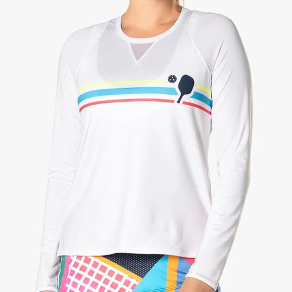 Lucky in Love Double Hit Long Sleeve - White Clothing Lucky In Love Women