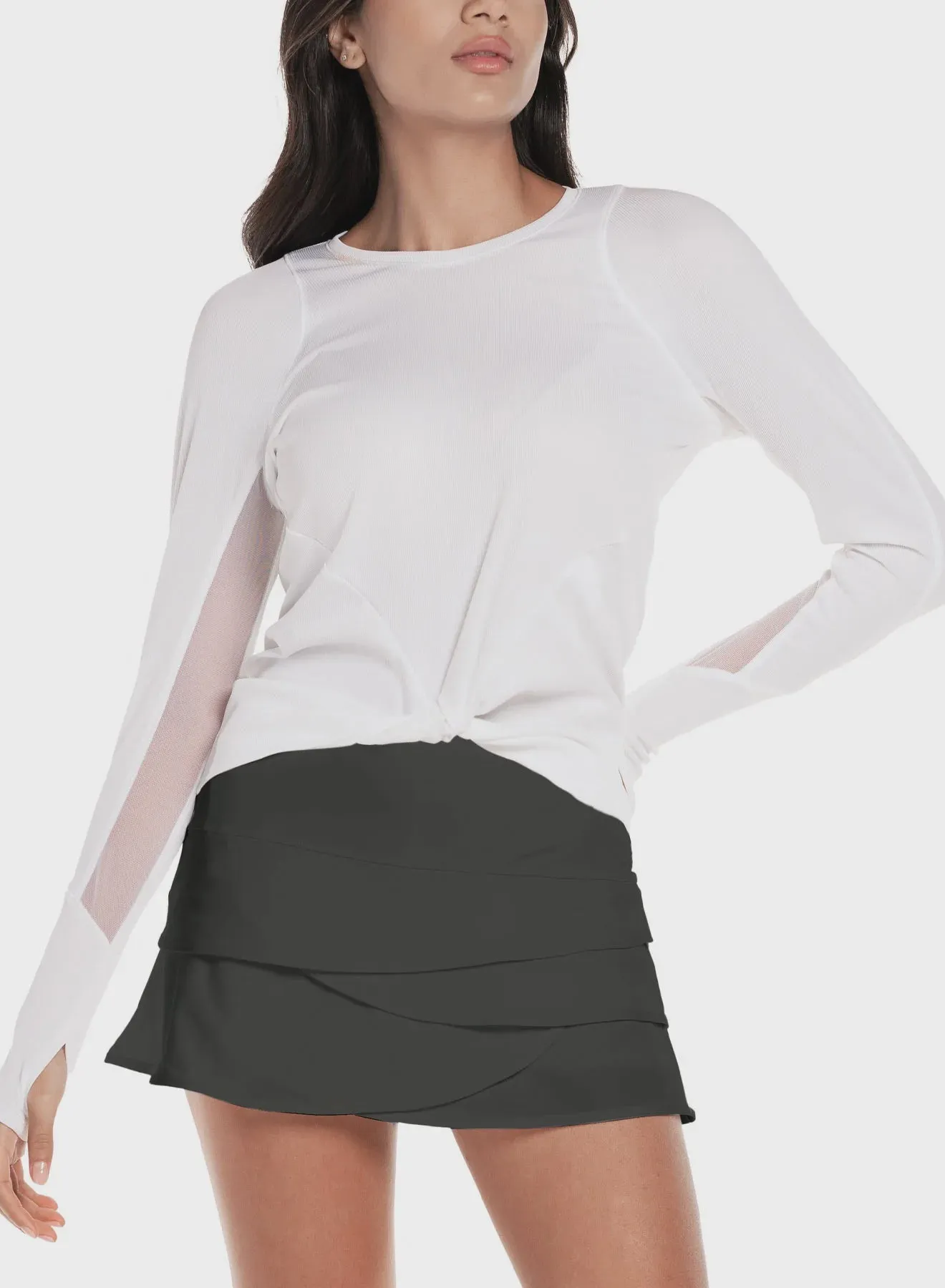 Lucky in Love Wrap it Up LS Top - White Clothing Lucky In Love Women