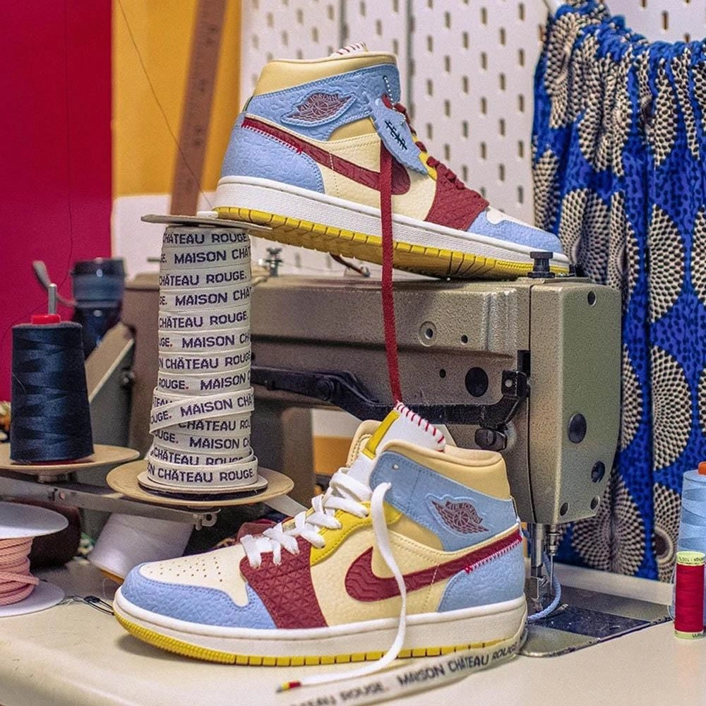 Maison Chateau Rouge x Air Jordan 1 Mid SE 'Fearless' Air Jordan 1 Mid streetwear shoes