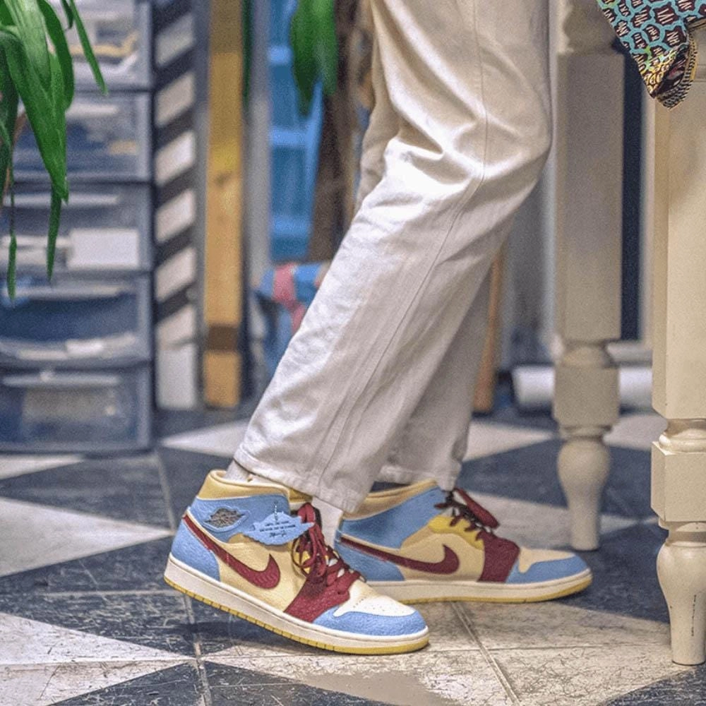Maison Chateau Rouge x Air Jordan 1 Mid SE 'Fearless' Air Jordan 1 Mid streetwear shoes