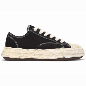 Maison Mihara Yasuhiro Peterson 23 Vintage Sole Canvas Low Black White Outdoor hiking shoes