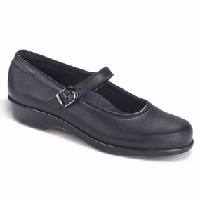 Maria - Black SAS comfort walking shoes with supportive build