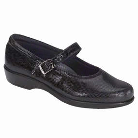Maria - Black Snake SAS comfort walking shoes with supportive build