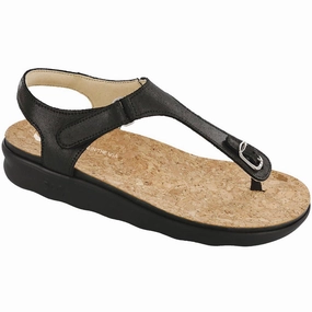 Marina - Black SAS comfort walking shoes with supportive build