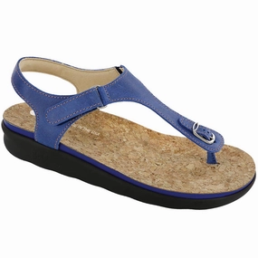Marina - Blue SAS comfort walking shoes with supportive build