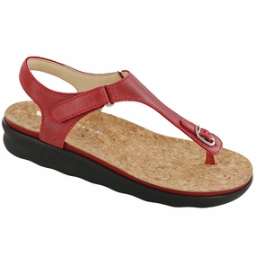 Marina - Red SAS comfort walking shoes with supportive build