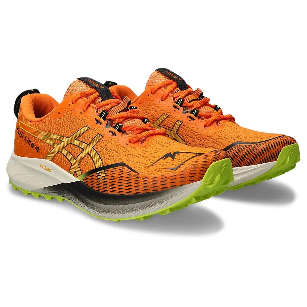 Men's Asics Fuji Lite 4 Bright Orange/Neon Lime asics Shoes