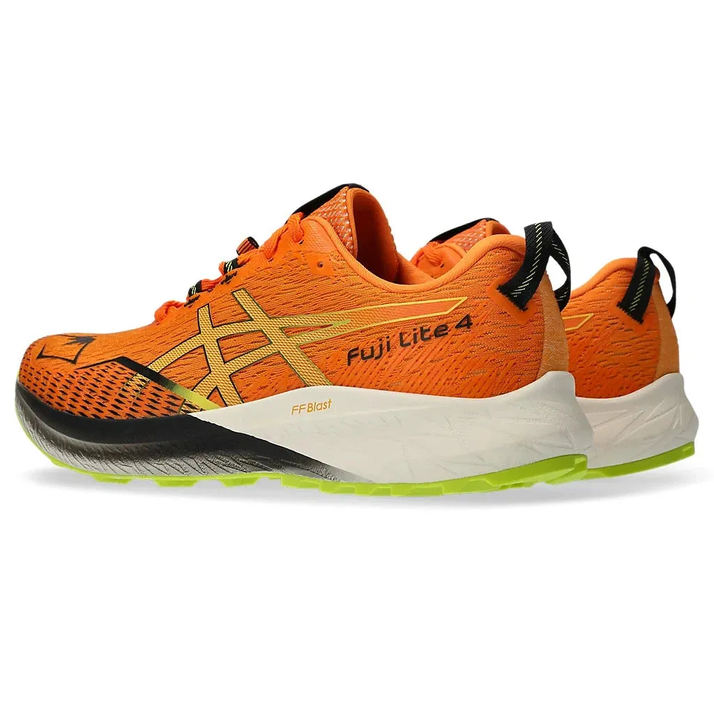 Men's Asics Fuji Lite 4 Bright Orange/Neon Lime asics Shoes