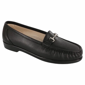 Metro - Black Smooth SAS comfort walking shoes with supportive build