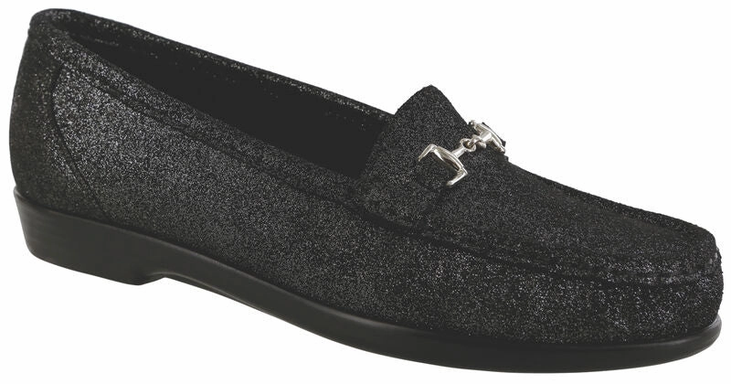 Metro - Black Sparkle SAS comfort walking shoes with supportive build