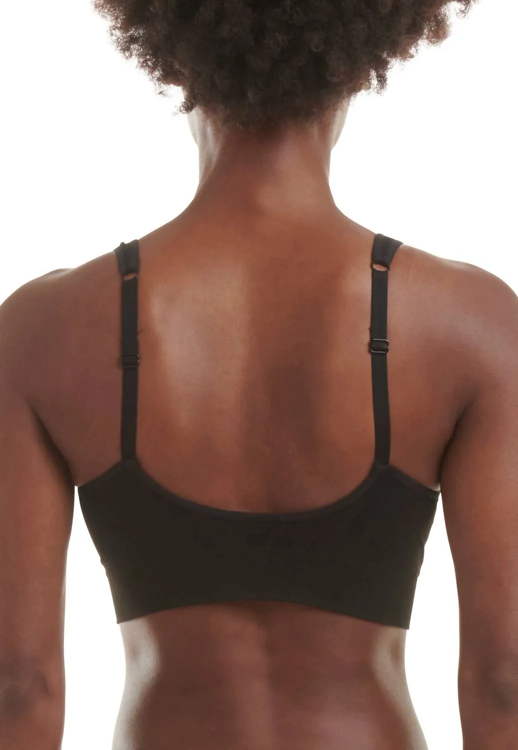 Modern Flex Scoop Lower Back Bralette In Black