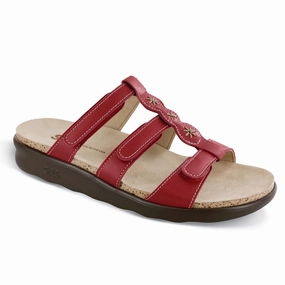 Naples - Red SAS comfort walking shoes with supportive build