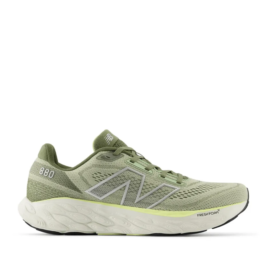 New Balance Men's Fresh Foam X 880 v14 Running Shoes in olivine/silver metallic/limelight AW24 Shoes_New-Balance