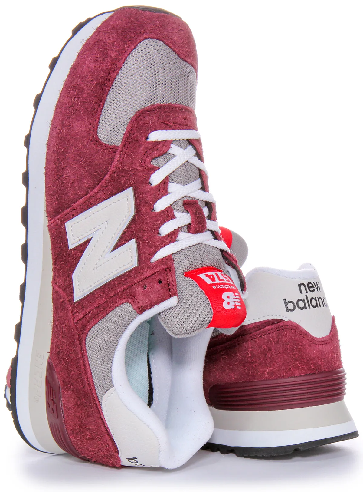 New Balance U574 BGH Trainers In Burgundy Shoes New Balance