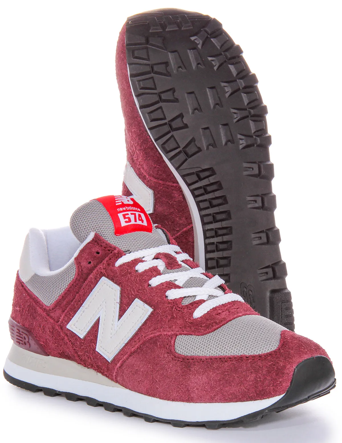 New Balance U574 BGH Trainers In Burgundy Shoes New Balance