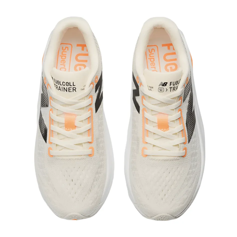 New Balance Women's FuelCell SuperComp Trainer V3 Running Shoes in Angora with Hot Mango and Black SS25 Shoes_New-Balance