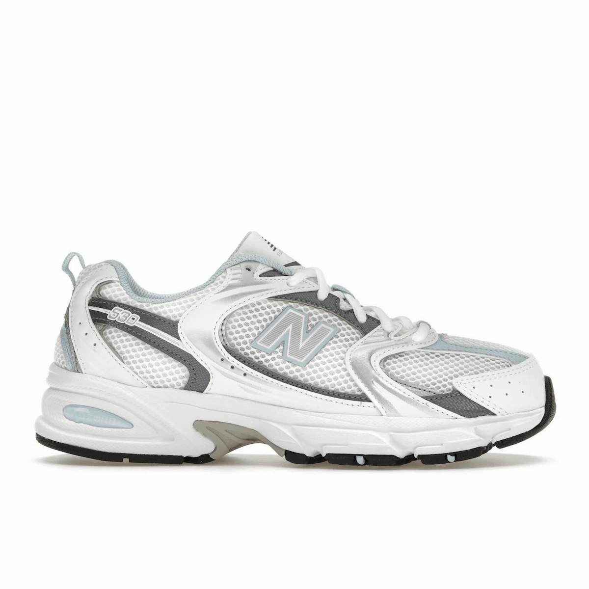 New Balance 530 White Light Chrome Blue new balance 530 classic sneakers casual wear