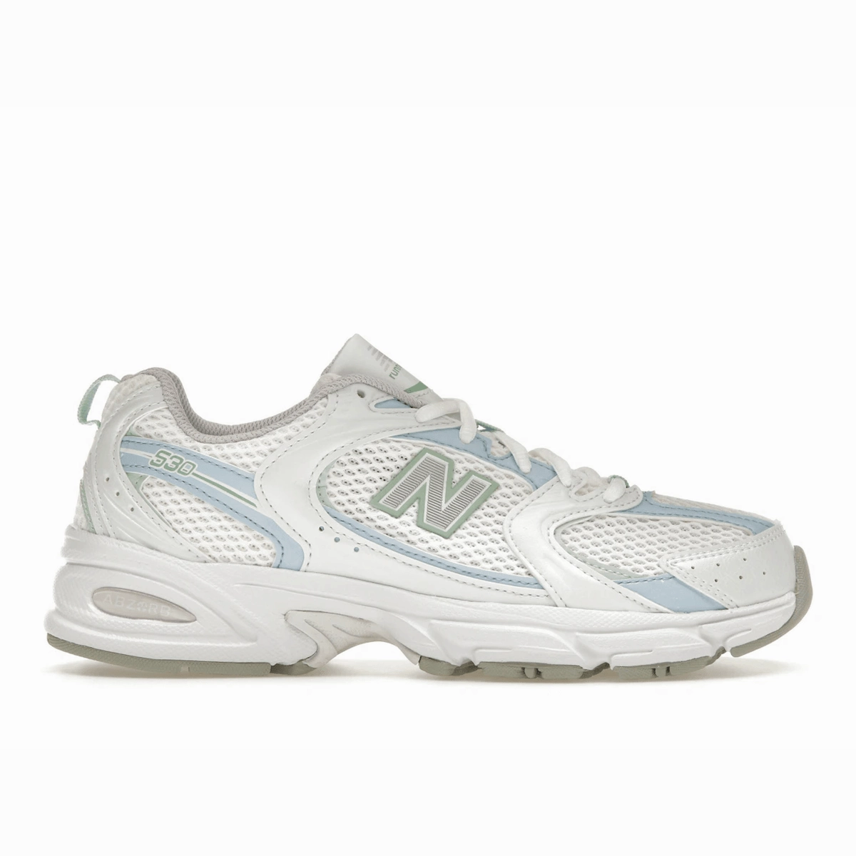 New Balance 530 White Light Chrome Blue Clay Ash new balance 530 classic sneakers casual wear