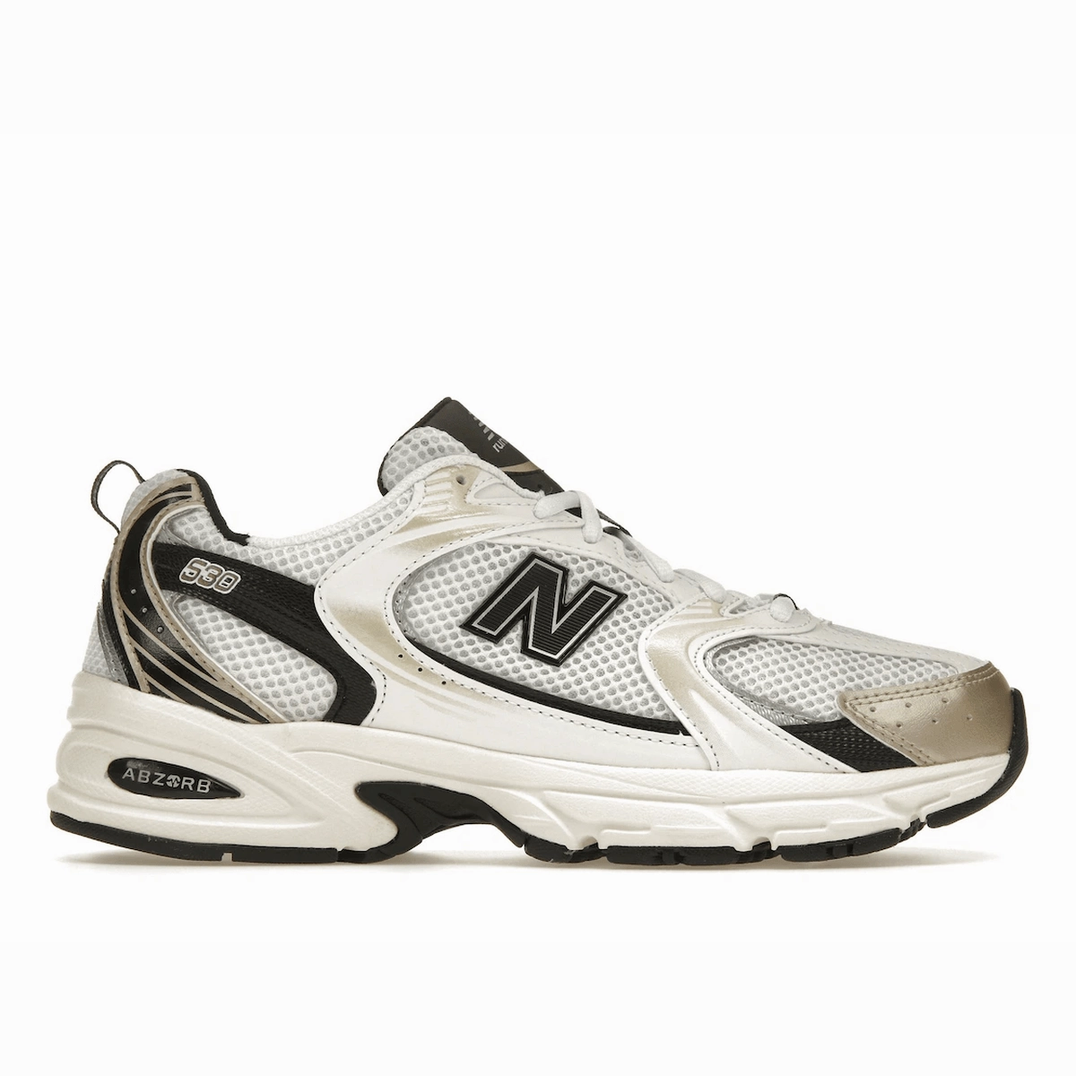 New Balance 530 White Light Gold Metallic new balance 530 classic sneakers casual wear