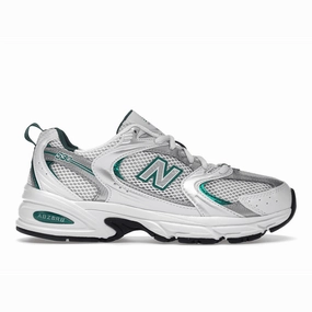 New Balance 530 White Silver Green new balance 530 classic sneakers casual wear