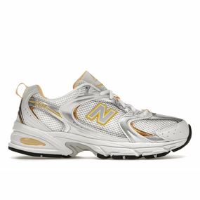 New Balance 530 White Vibrant Apricot Silver Metallic new balance 530 classic sneakers casual wear