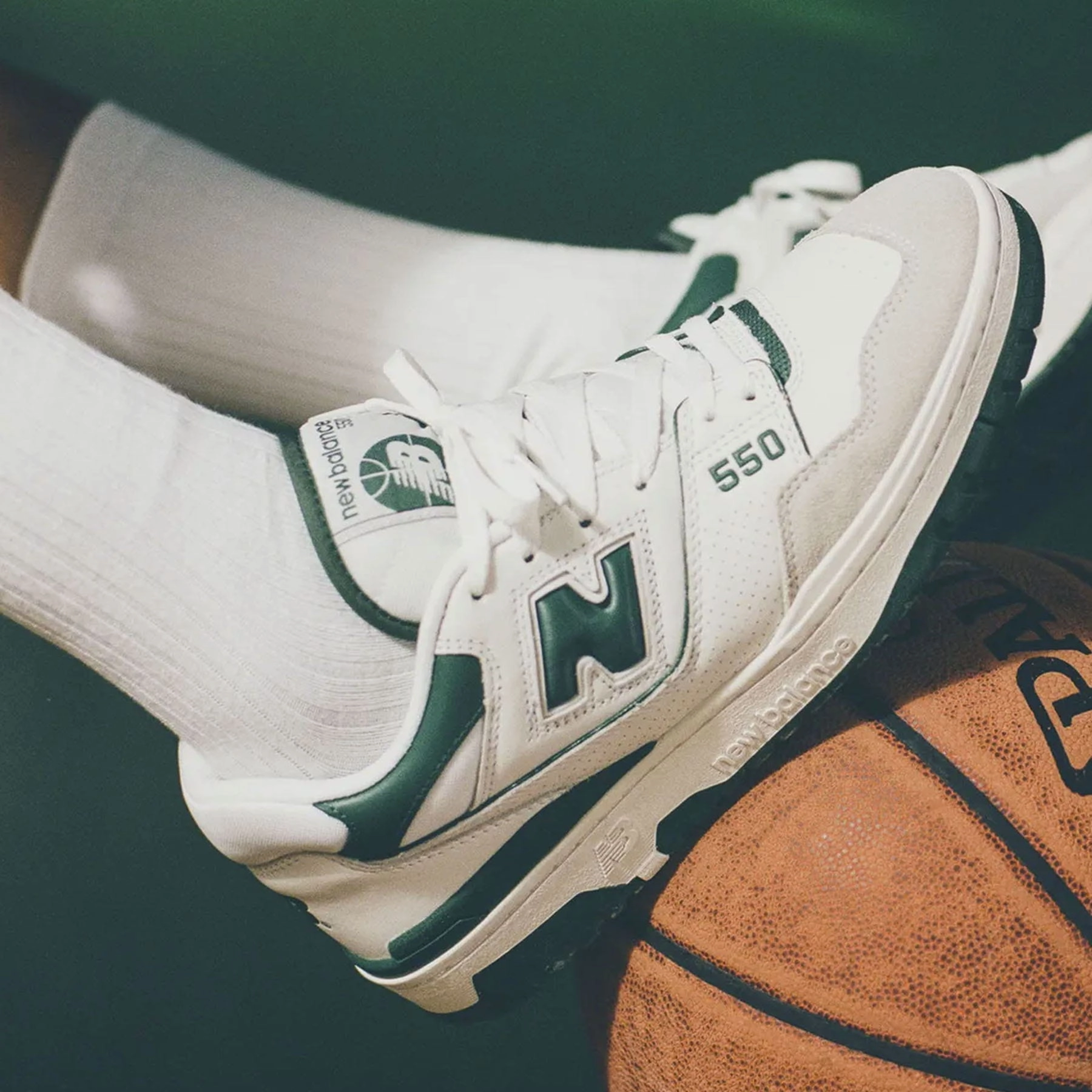 New Balance 550 'White Green' Vintage 550 sneakers