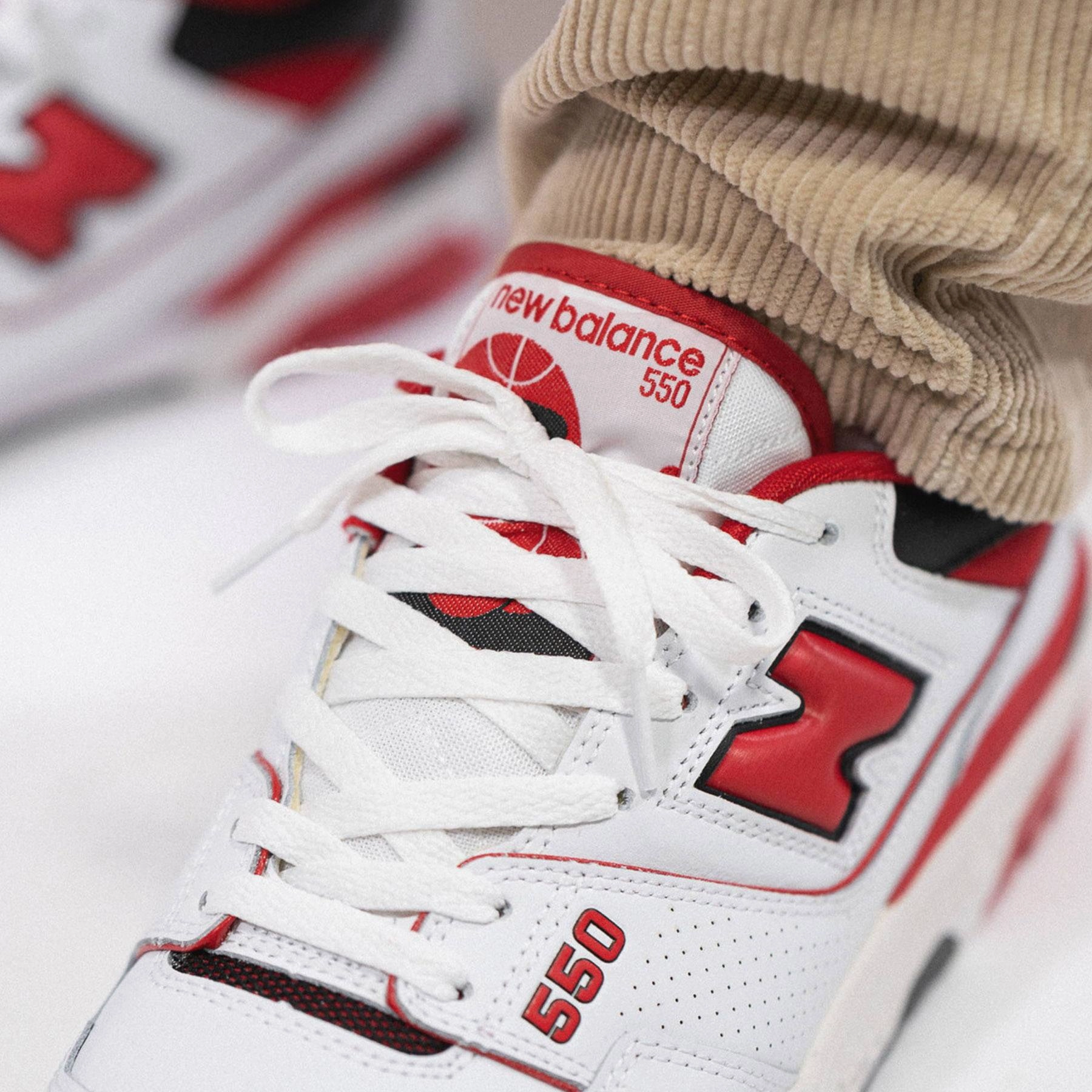 New Balance 550 'White Team Red' Vintage 550 sneakers
