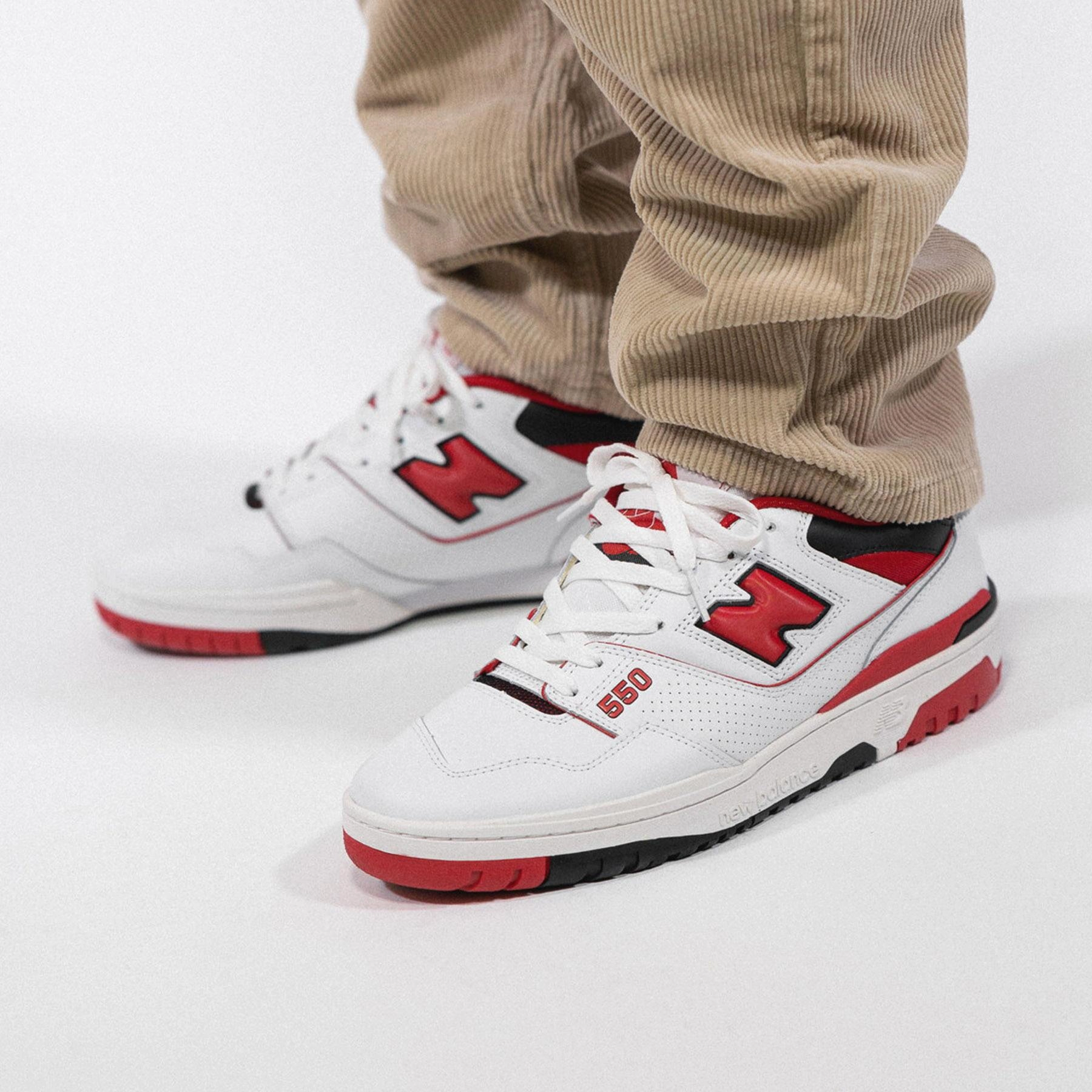 New Balance 550 'White Team Red' Vintage 550 sneakers