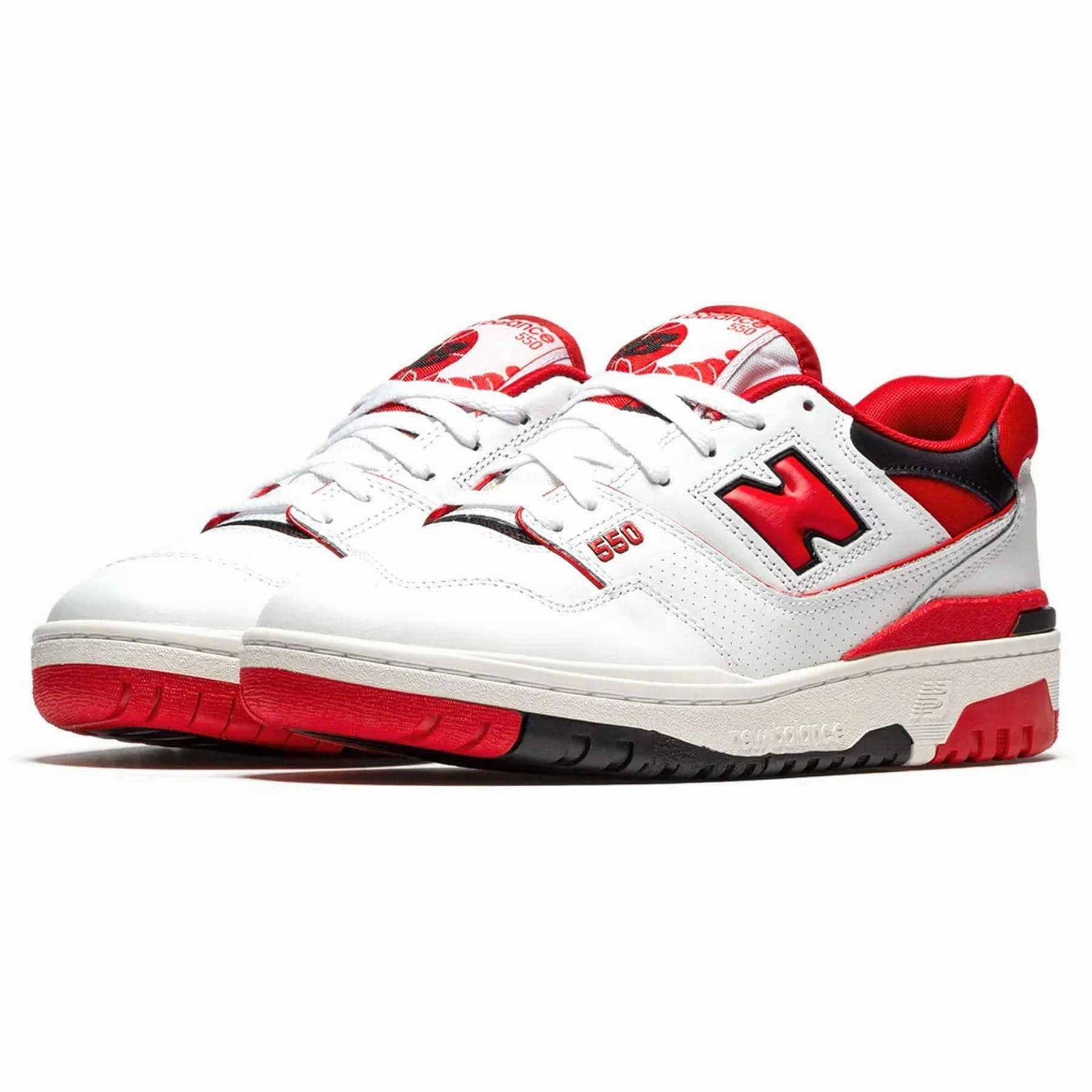 New Balance 550 'White Team Red' Vintage 550 sneakers