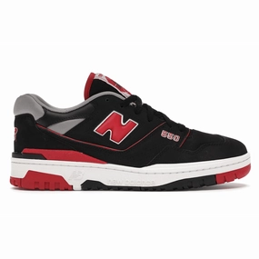 New Balance 550 Black Red new balance 550 retro basketball shoes stylish design