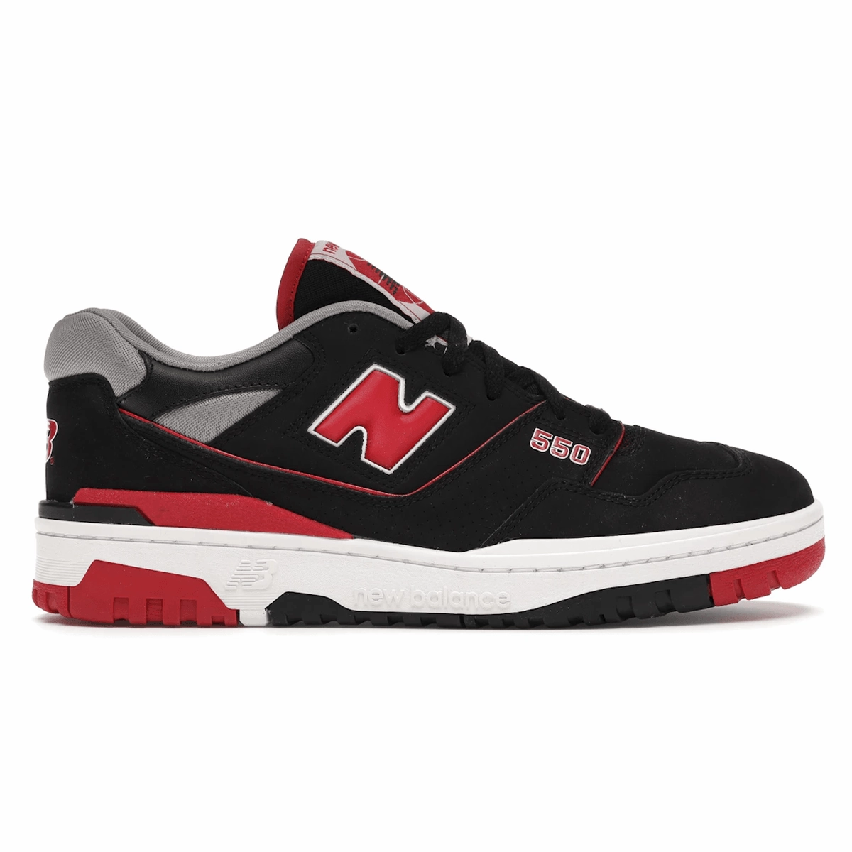 New Balance 550 Black Red new balance 550 retro basketball shoes stylish design