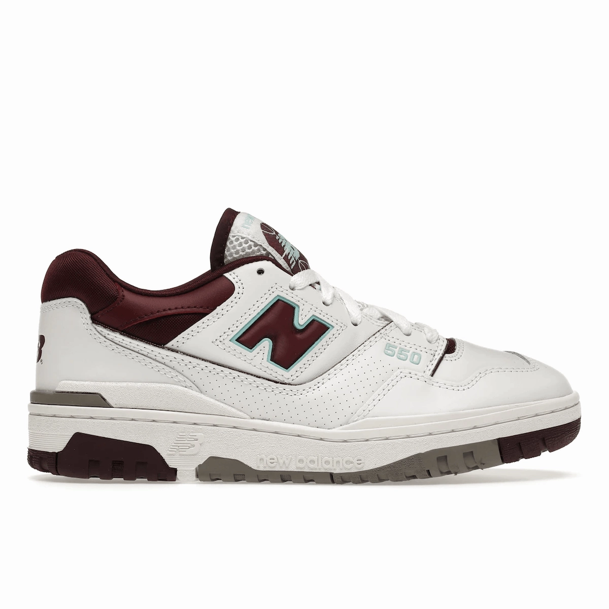 New Balance 550 Burgundy Cyan new balance 550 retro basketball shoes stylish design
