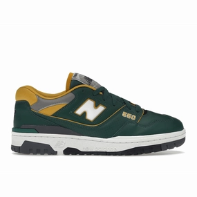 New Balance 550 Dark Green Gold new balance 550 retro basketball shoes stylish design